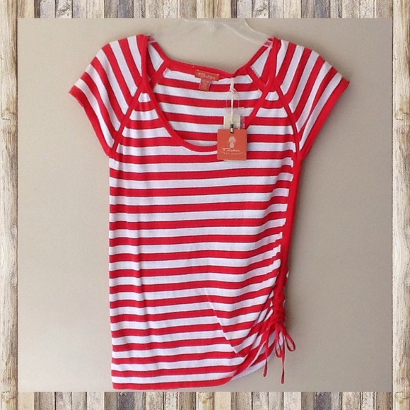 ⚓️Coral & White Striped Summer Sweater