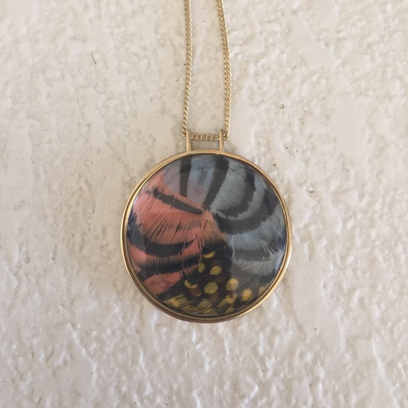 Anthropologie Feather Necklace