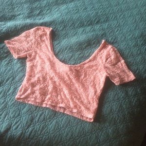 ⚜Lacy Pink Crop Top⚜ forever 21