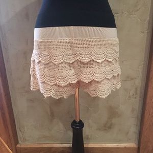 Cream Skort