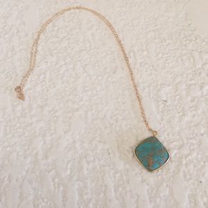 Stunning Gold + Turquoise Necklace