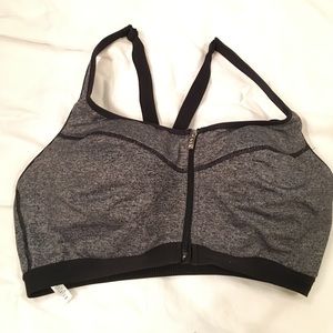 Grey and black Victoria's Secret sports bra!!