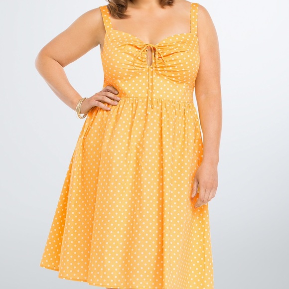yellow polka dot sundress