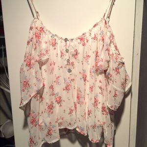 beautiful off the shoulder floral top