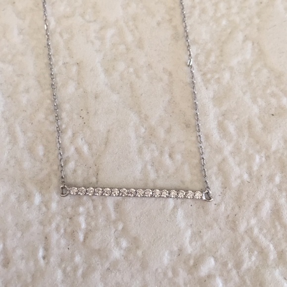 CZ Bar Minimalist Necklace