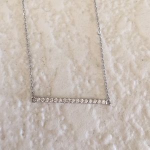CZ Bar Minimalist Necklace