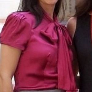 Beautiful silk tie neck blouse