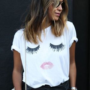 Sincerely Jules eyelash tee