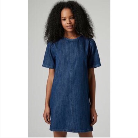 TOPSHOP - Moto - Black Denim Mini Dress