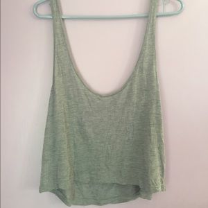 Gray crop tank
