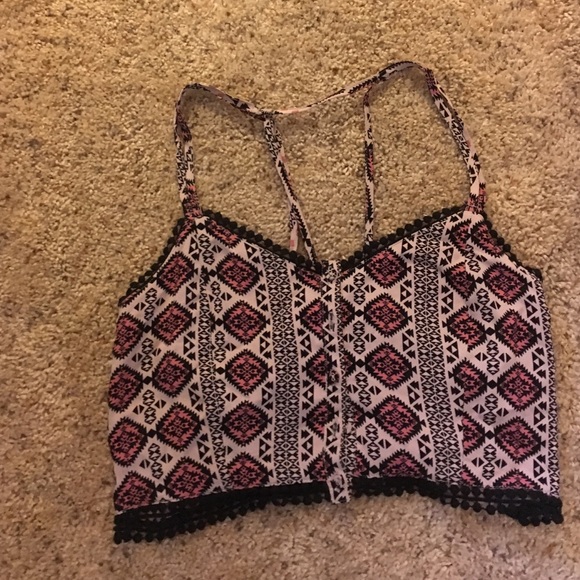 Aztec Patterned Crop Top