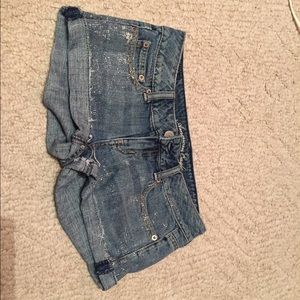 American Eagle Glitter jean shorts