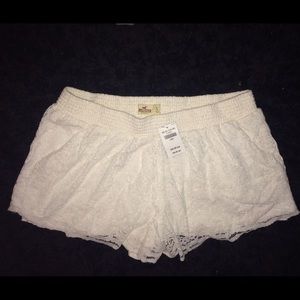 adorable white lace Hollister shorts