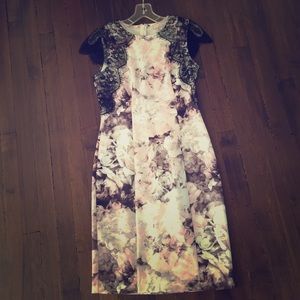 Adrianna Papell Floral Print Cocktail Dress!