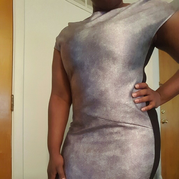 Silver and Black bandage dress