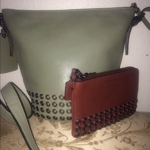 AUTHENTIC COACH crossbody bag and wristlet