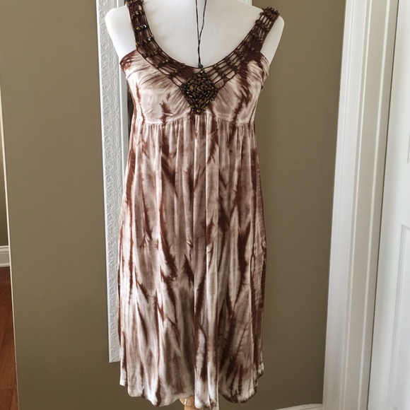 INC tie dye/beaded sundress