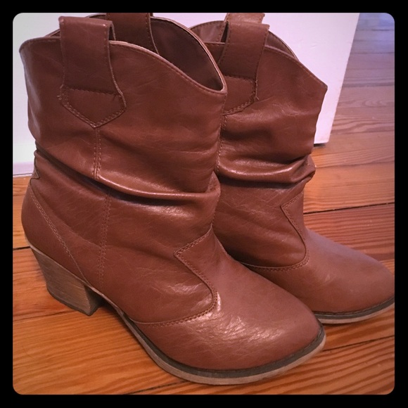 Tan ankle boots