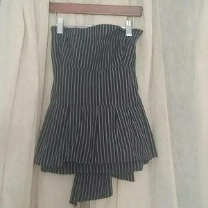 Tie back strapless top