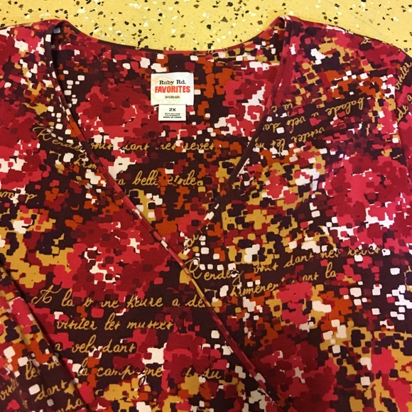 Ruby Rd colorful top - Picture 2 of 3