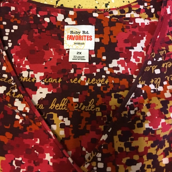 Ruby Rd colorful top - Picture 3 of 3