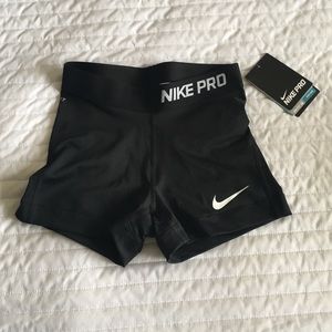 Nike Pro DRI-FIT black spandex athletic shorts