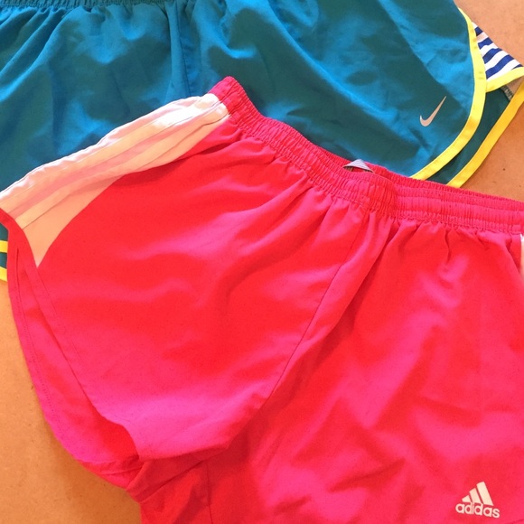 Lot of 2 Nike Adidas Shorts Workout Running