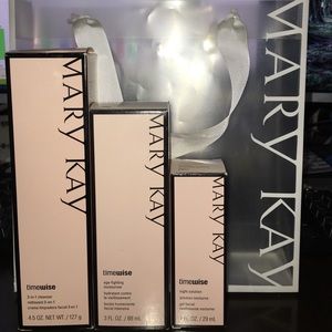 Mary Kay facial cleanser and moisturizer.