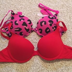 BUNDLE-- 2 Victoria secret pink push up bras