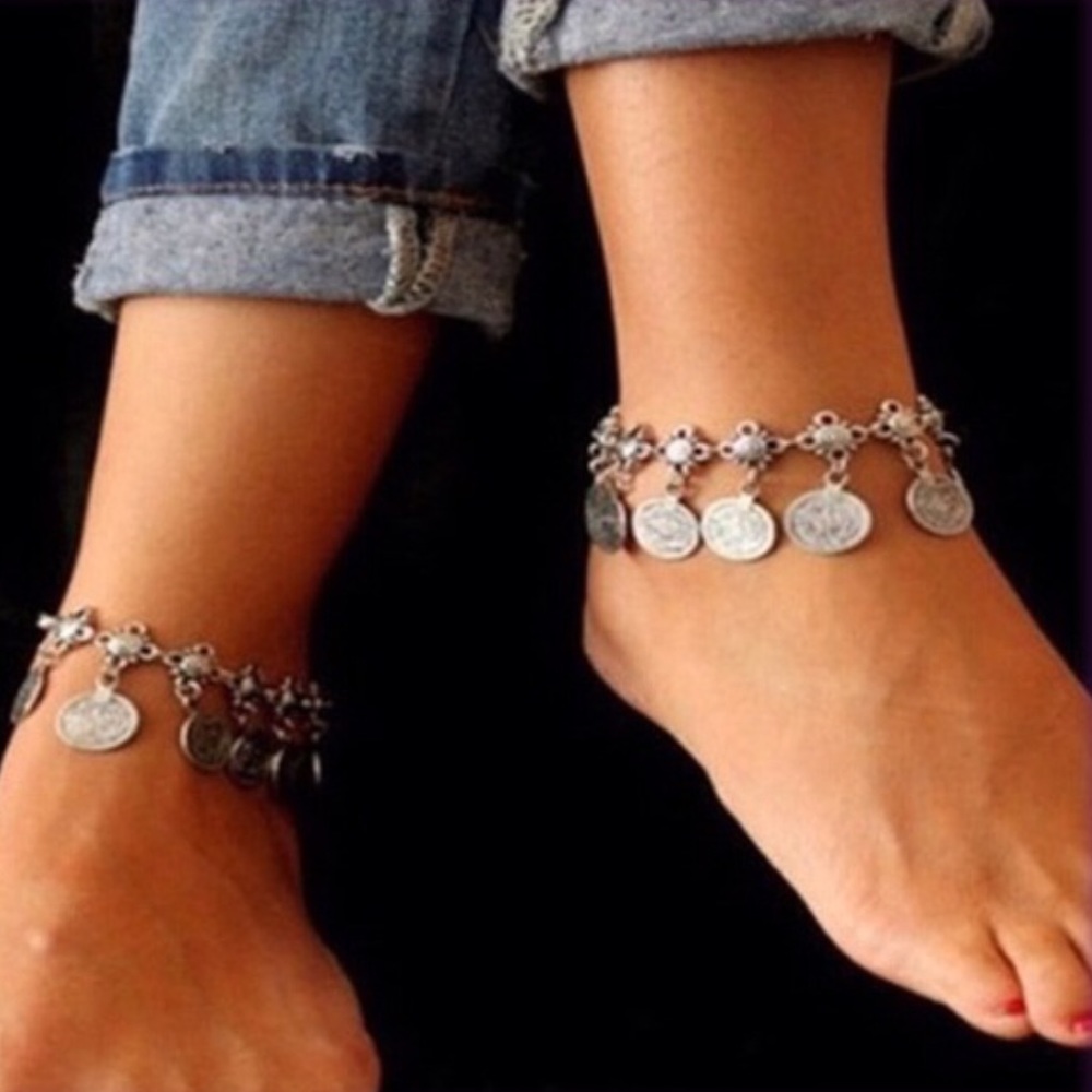 Coin Anklet Bracelet Jewelry - Picture 5 of 10