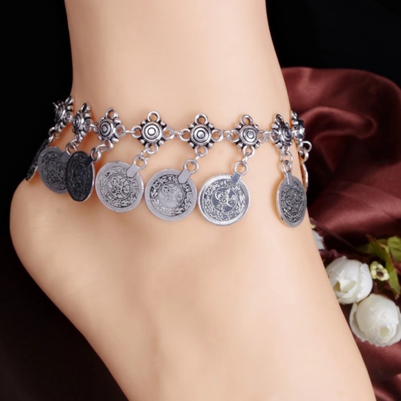 Coin Anklet Bracelet Jewelry - Picture 3 of 10