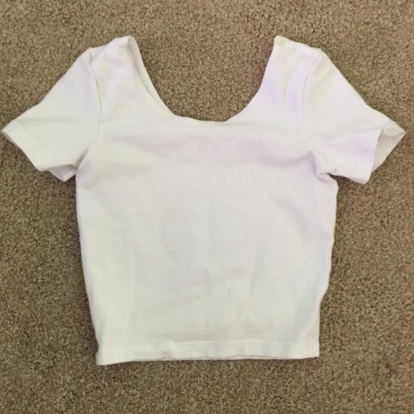 American apparel white crop top