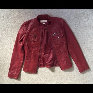 Michael Kors Red leather jacket