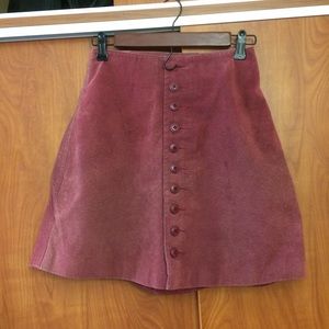Express Burgundy Skirt