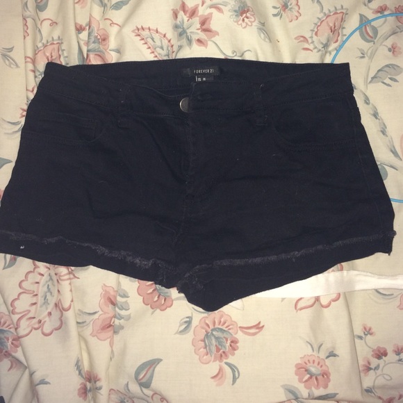 Black jean shorts only worn once