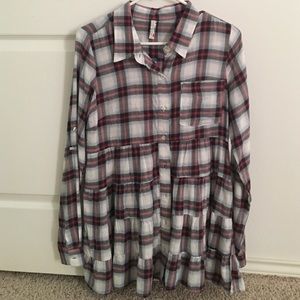 Free people plaid shirt
