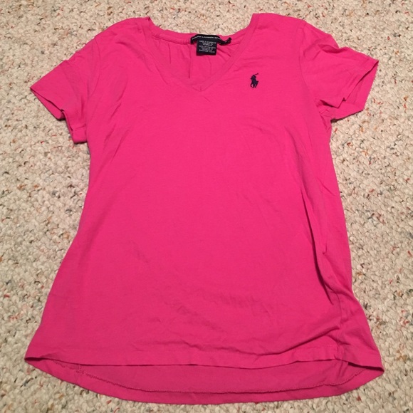 hot pink polo shirt