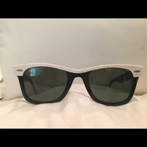Ray-Ban Accessories - Ray Ban wayfarer black sunglasses with white trim Ray-Ban Accessories - Ray Ban wayfarer black sunglasses with white trim