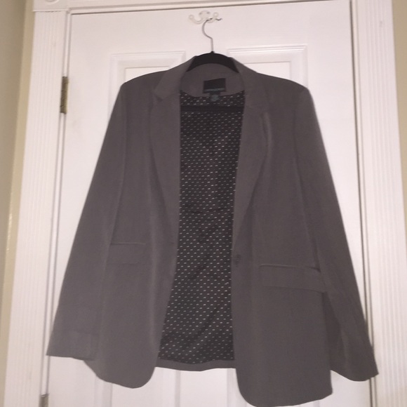 Cynthia Rowley blazer with polka dot inside