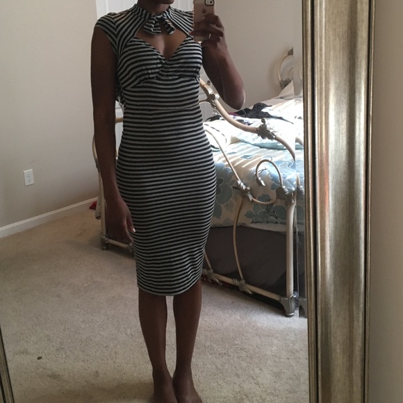 Stripe midi dress