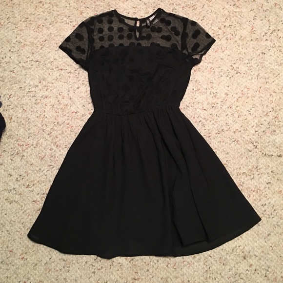 black polka dot dress