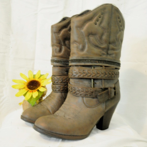 country chic heeled boots