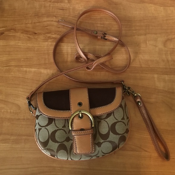 Tan and brown Coach satchel!