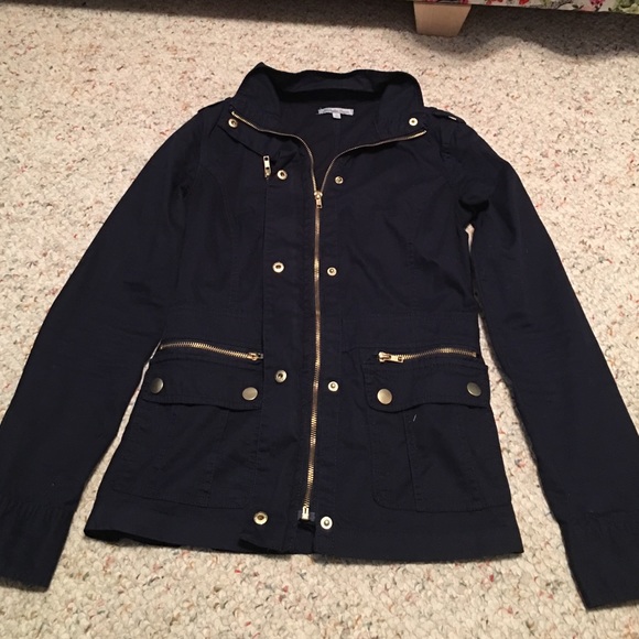 navy & gold jacket