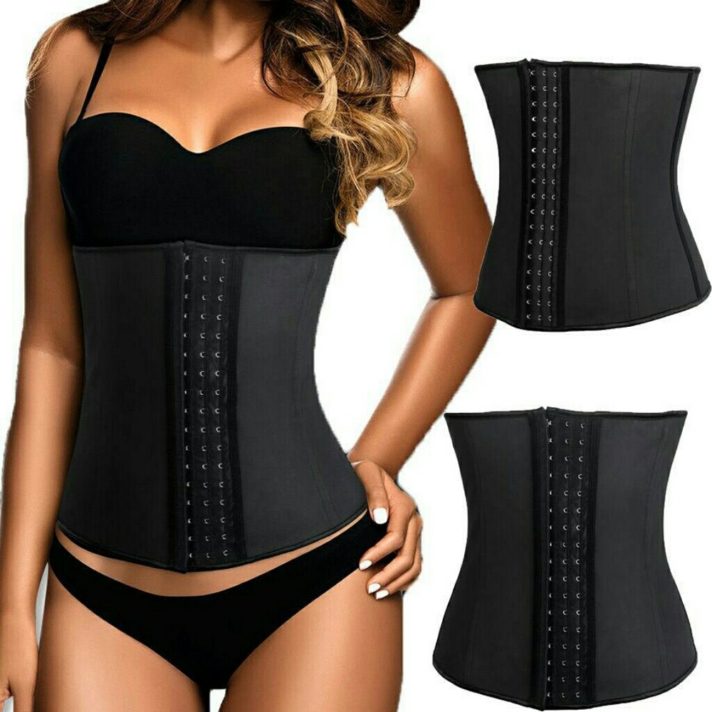 9 steel boning latex waist trainer - Picture 1 of 2