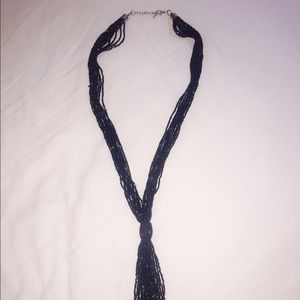Black beaded necklace