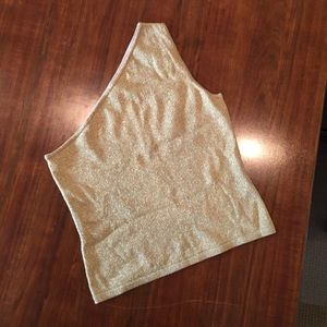 Vintage One-Shoulder gold top