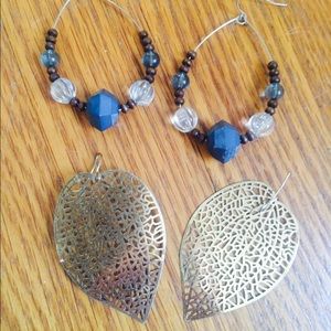 Two pairs of earrings