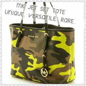 Michael Kors Acid Lemon Jet Set Tote AUTHENTIC
