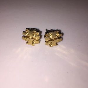 TORY BURCH LOGO EARRINGS